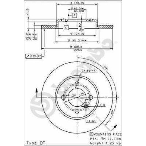 ΔΙΣΚΟI ΦΡΕΝΩΝ BMW 316-318i 83-