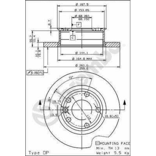 ΔΙΣΚΟΙ ΦΡΕΝΩΝ VW TRANSP. 91-