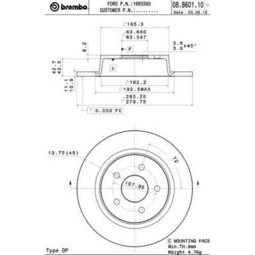 ΔΙΣΚΟΙ ΦΡΕΝ.ΟΠ.FORD C MAX