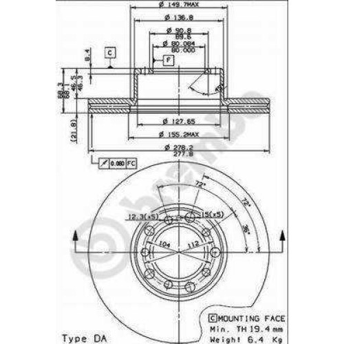 ΔΙΣΚΟΙ ΦΡΕΝΩΝ MERCEDES W126 EM