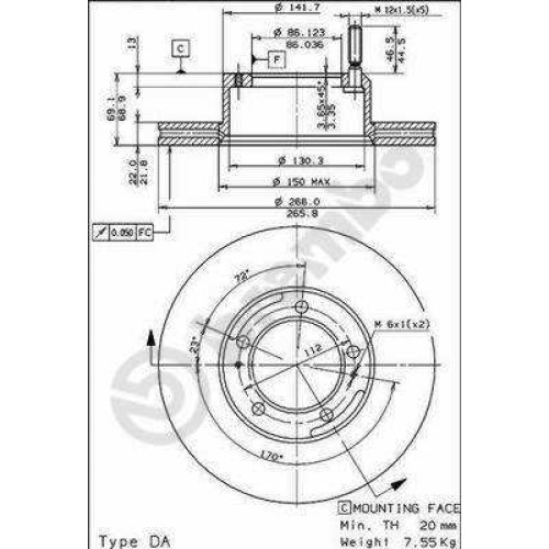 ΔΙΣΚΟΙ ΦΡΕΝΩΝ A.ROMEO A-6 EΜΠ