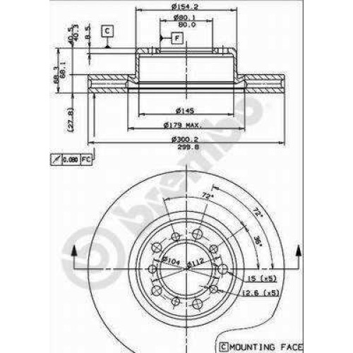 ΔΙΣΚΟΙ ΦΡΕΝΩΝ MB W-126 85-91