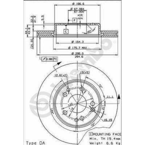 ΔΙΣΚΟΙ ΦΡΕΝΩΝ ΕΜ.M.B. W/C124