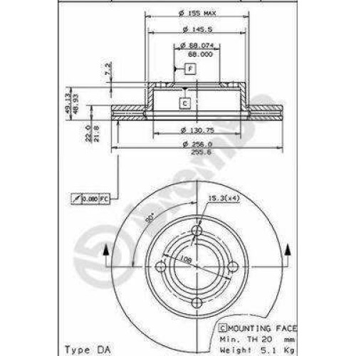 ΔΙΣΚΟΙ ΦΡΕΝΩΝ AUDI 80 1,8 -92