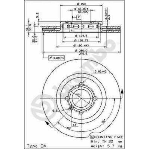 ΔΙΣΚΟΙ ΦΡ.GOLF 1,8 G60 89-93