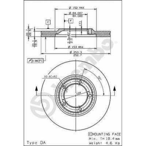 ΔΙΣΚΟΙ ΦΡΕΝΩΝ VAN H-100 93-