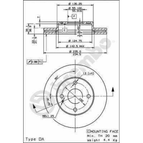 ΔΙΣΚΟΙ ΦΡ. MAZDA 323 1.3-1.5 1