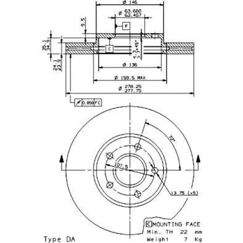 ΔΙΣΚΟΙ ΦΡ.EM. FORD TRANSIT 02-