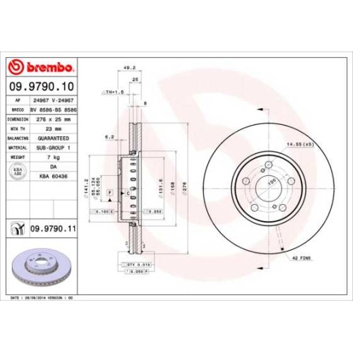 ΔΙΣK.ΦΡ.AVENSIS 1.6 16V 01-03