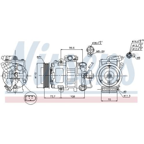 A/C COMPRESSOR VW POLO 1.2 07-