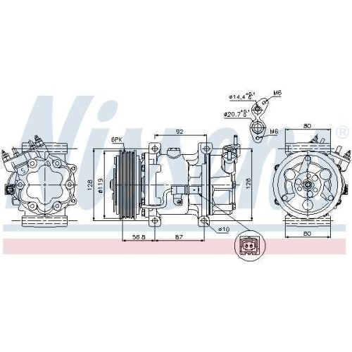 A/C COMPRESSOR PEUGEOT 307 00-