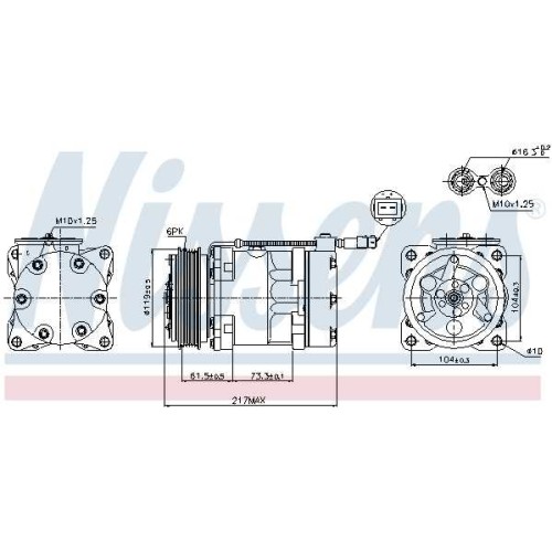 A/C COMPRESSOR PEUGEOT 206 98-