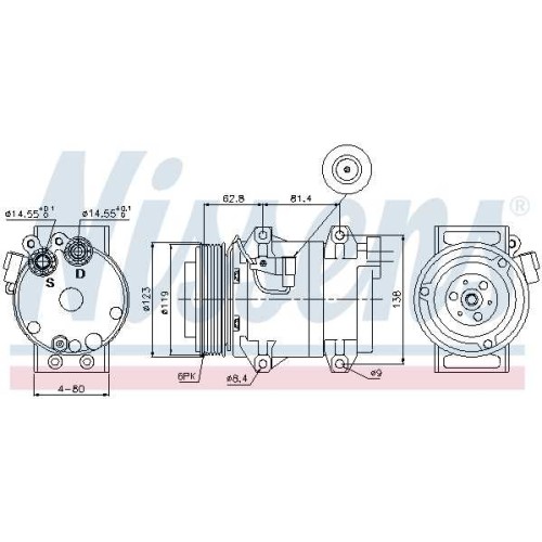 A/C COMPRESSOR VOLVO S60   00-